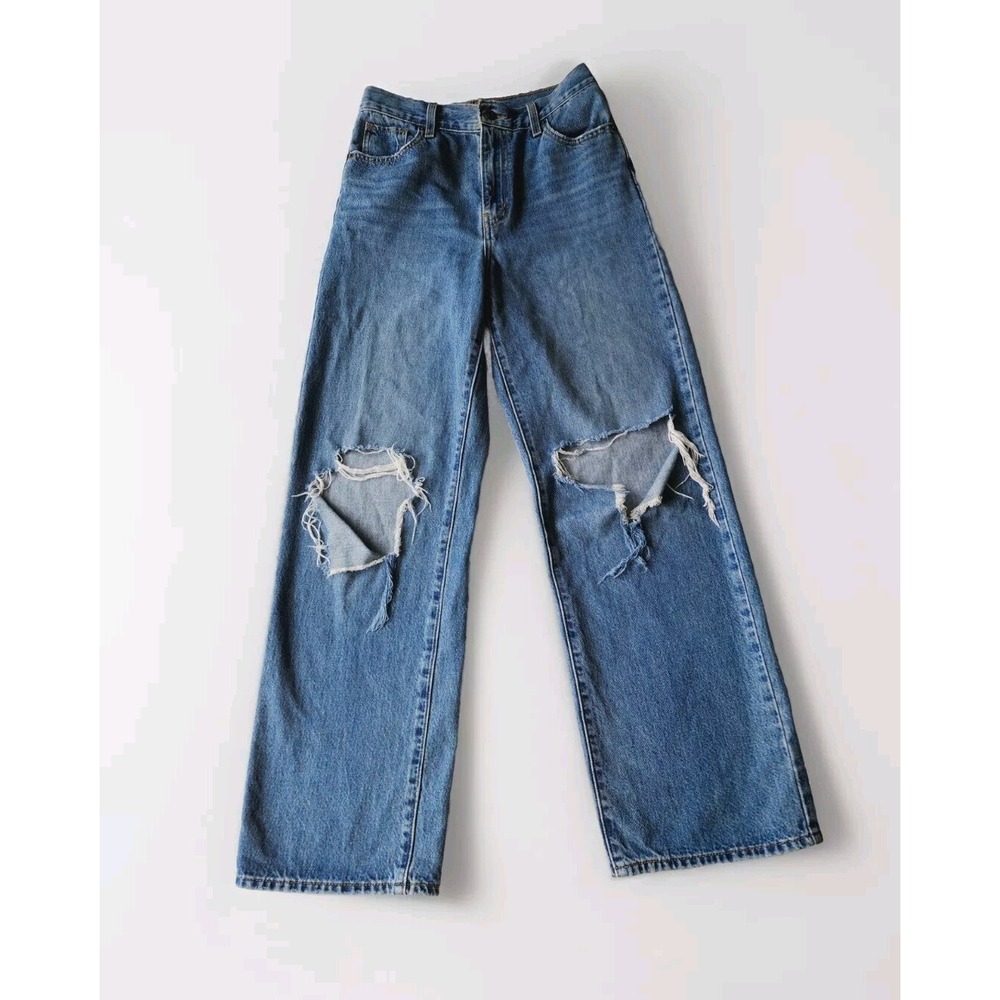 Levi's Women's Jeans Pants High-Waisted Straight Distressed Ripped Size 26